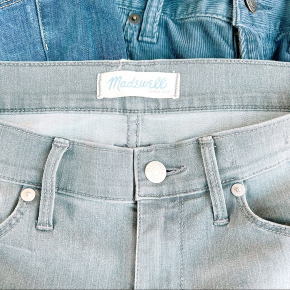 MADEWELL/Preowned Women’s Zip Ankle Mid Rise Skinny Stretch Jeans Grey Size 26 - Picture 8 of 11